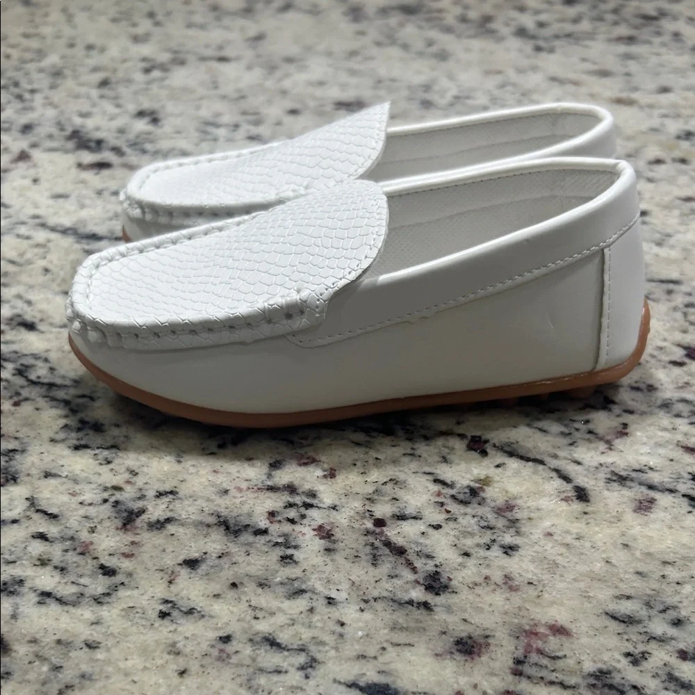 White Kids Moccasins